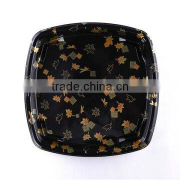 Square Black Disposable Plastic Food Tray photo-4