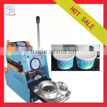 manual plastic cup boba tea / yoghurt sealing machine price china manufacturer