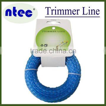 15m blue color card head nylon monofilament trimmer line/brush cutter nylon trimmer line