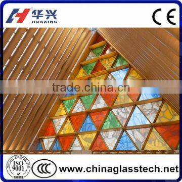 Exterior decorative stained glass window panels