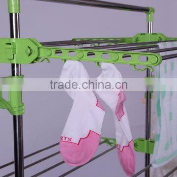 Hanging Clothes Drying Hanger Laundry Rack With Storage Shelf photo-3