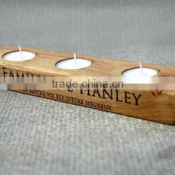 Personalised Oak Tea Light Holder