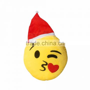 Blockbuster launch Embroiderey Stuffed 100% Cotton Christmas Emoji Pillow