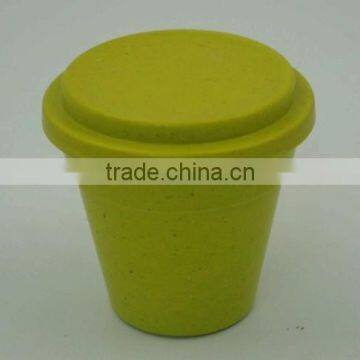 Biodegradable Decorative Round Nursery Flowerpot with tray