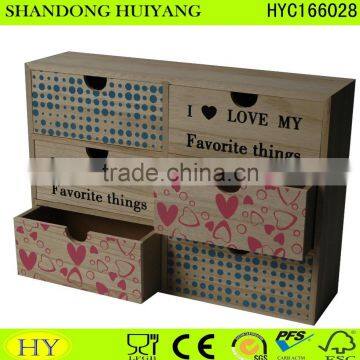 customized printing filling wooden small cabinet