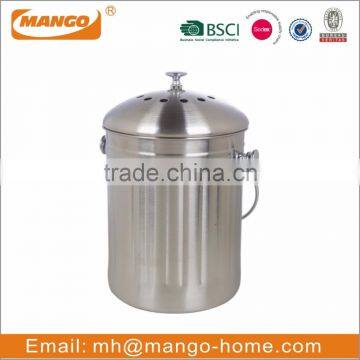 Stainless Steel Metal Indoor Compost Bin photo-2