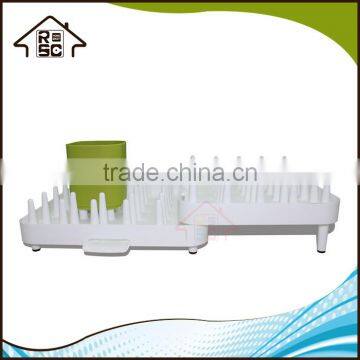 NBRSC Adjustable Plastic Dish Plate Drying Rack Kitchen Drainer Draining Holder Storage Tray photo-5