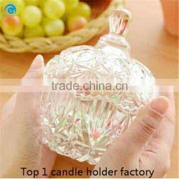 glass jar glass lid candle pot