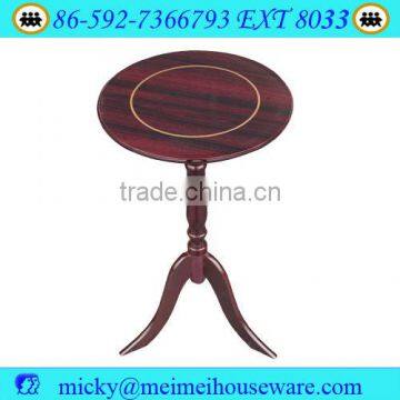 Round wood flower vase stand