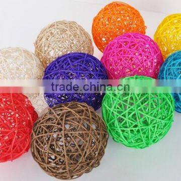 Colorful Rattan Ball/ Large Wicker Ball for Christmas Decoration. photo-5