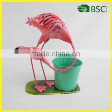 Fujian wholesale crafts garden accessories metal made garden flower pots