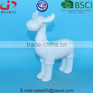Christmas Decorations White Ceramic Deer for Table Decorations photo-2