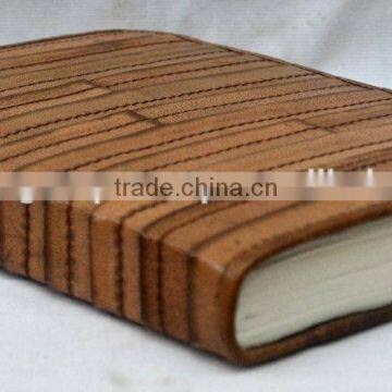 Handmade Vintage Tan Color Pipine Leather Notebook photo-3