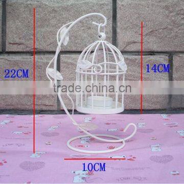 Bird Cage Outdoor Hanging Decorative Solar Candle Lantern photo-5