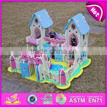 Top Fashion Kids Pretend Indoor Wooden Castle W06A001-S photo-2