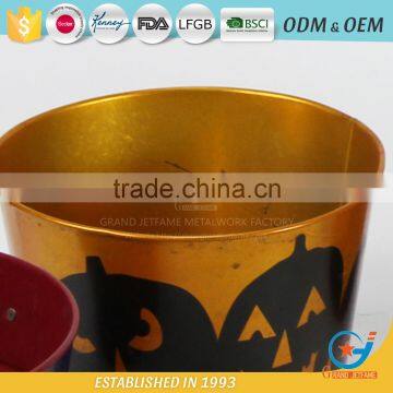 Garden Unique Powder Coated Iron Coloured Plant Pots Colourful Plant Pots