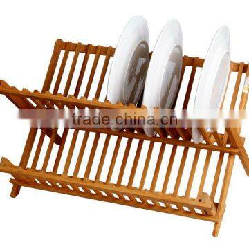 2017 Heated Bamboo Folding Dish Rack