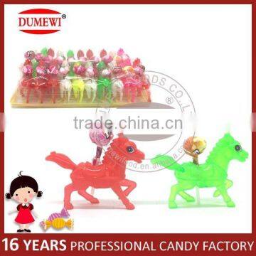 Cheap Little Horse Shape Lollipop Candy with Toy