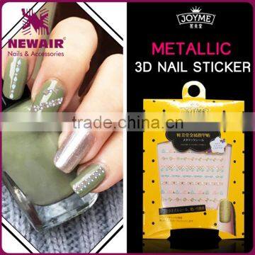 New Air Custom Metal Style DIY Decoration Nail Stickers