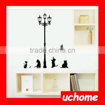 UCHOME Removeable Beautiful Lamp/Cat/Bird PVC Wall Sticker For Home Decoration