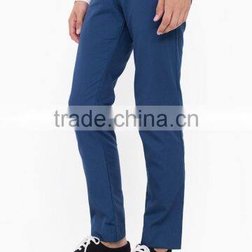 Wholesale Slim Fit Mens Long Trousers Leggings Custom Cotton Twill Chino Pants photo-3