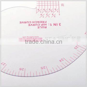 Kearing Brand Hip Curve 3 in 1 Ruler Armhole&hip Curve Ruler,fashion Design Ruler#6503 photo-4