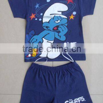 New Designer Kids Cartoon Animal Printed Cotton Pajamas Set for Summer Children photo-3