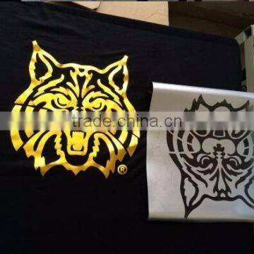High Quality Gold Hot Stamping Foil Custom Heat Transfer Design Iron On T-shirts photo-3