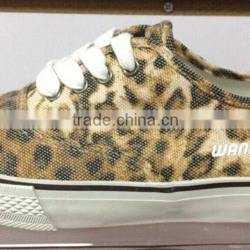 2014 leopard print cloth shoe|leopard print vulcanize shoes|leopard print canvas shoe