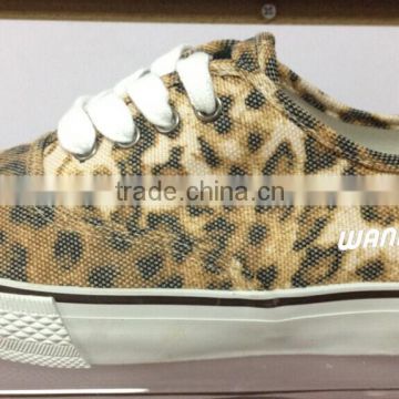 2014 Leopard Print Cloth Shoe|leopard Print Vulcanize Shoes|leopard Print Canvas Shoe