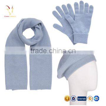 Highly Recommended Cashmere Gloves Hat Scarf for Set