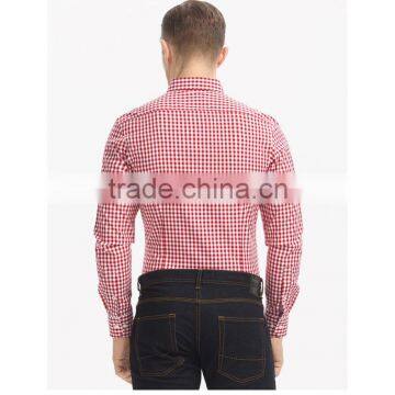 New Men Office Cotton Casual Lapel Plaids Shirt for Men photo-3