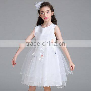 New arrival kids embroidered sleeveless dress child baby dress mode baby girl princess dresses#L563