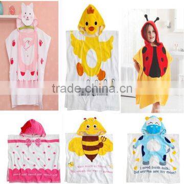 Super Soft 100% Cotton Kids Cartoon Poncho Towel photo-2