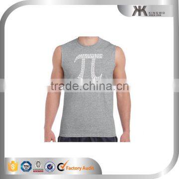 sleeveless t shirt for man casual printing tank top for man