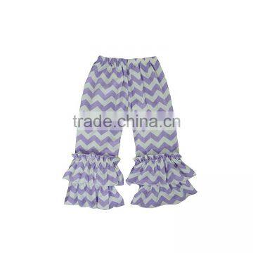 Wholesale Giggle Moon Latest Design Children Pants Girls Cotton Ruffle Cropped Trousers photo-3