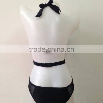 M865 Runwaylover2016 Ladies Sexy Black Perspective One Piece Bikini Swimwear photo-3