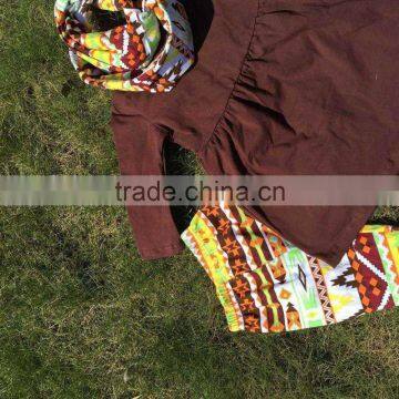 FALL OUTFITS Persnickety Girls 3 Pieces Sets Girls Christmas Pant Sets Girls Boutique Clothes Kids Brown Top Sets photo-2