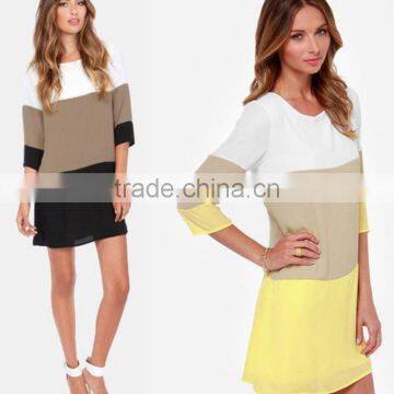 Walson Walson Women's Summer Short Sleeve Chiffon Lace Cocktail Dress Evening Party Mini Dress photo-1