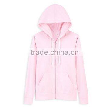 Light Jersey Cotton Fashion Zip up Blank Hoodie Sweatshirt photo-5
