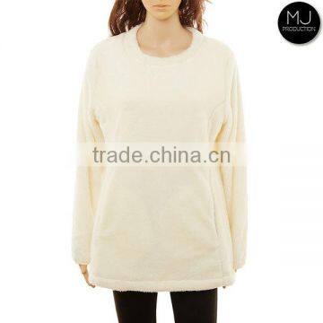 Wholesale Winter Girls Sweater Jacket Monogrammed Sherpa Fleece Quarter Zip Pullover Woman Clothing photo-5