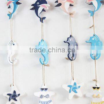 Home Furnishing Seahorse Wall Hangings Wood Decor Art Craft photo-2