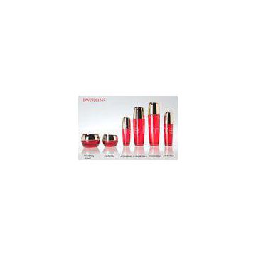 120ml 100ml Red Cosmetic Bottles And Jars For Skincare Lotion