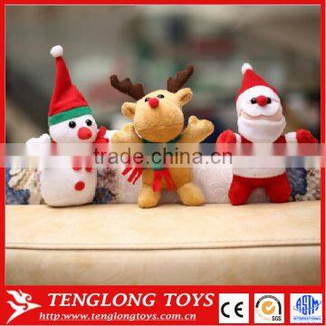 small christmas toy bear plush deer and snowman toy for gift