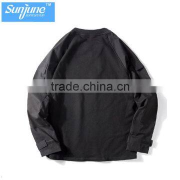 Wholesales Plain Pocket Long Sleeve Pullover photo-2