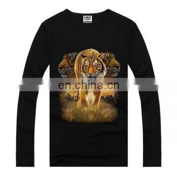 Tiger print fashion t shirts men's t shirts,100 cotton men t shirts