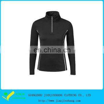 Compression Black Color White Trim Slim Fitted Polyester Sport Hoodies