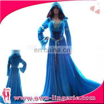 Elegant Renaissance Long Dress Female Costume Halloween Costume photo-2