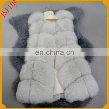 Fashion fur vest from china custom colour real fox fur vest