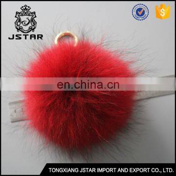 Favorable price fashion bling fluffy raccoon fur ball keychain